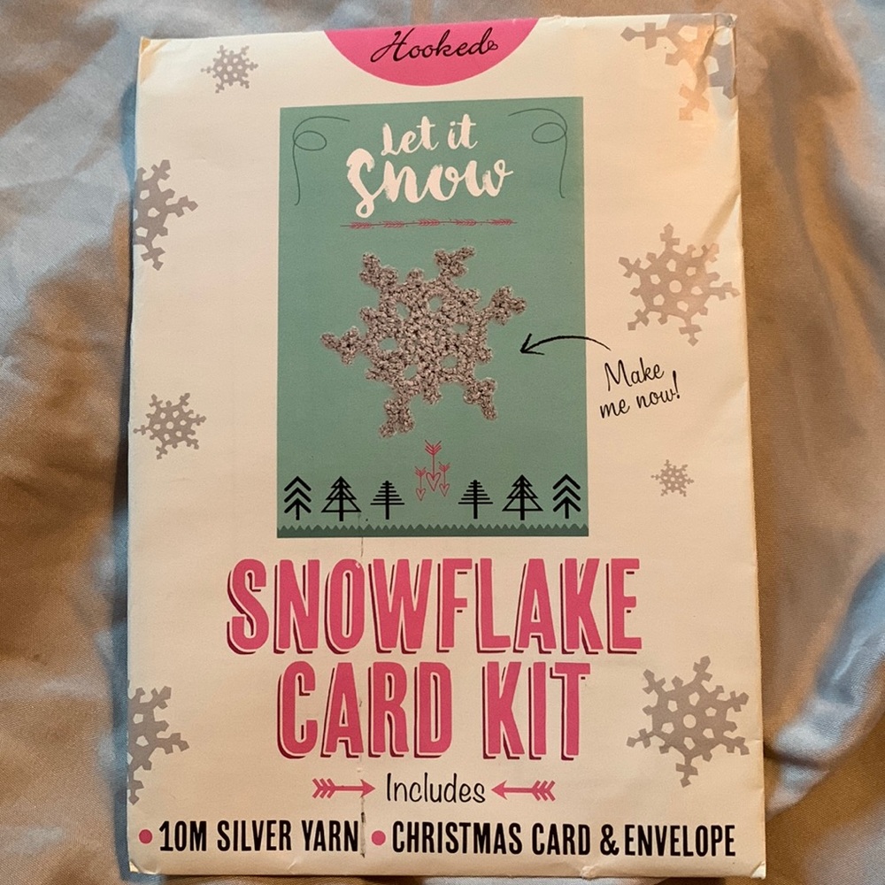 Crochet snowflake card kit
